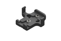 GIMATIC TOOL CHANGER 3D PRINTED BRACKET FOR DIRECT FIXING OF RBQC ON EXTRUDED PROFILES, COMPLETE WITH FIXING SCREWS AND NUTS