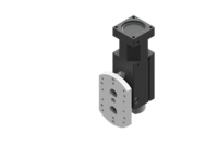 GIMATIC ROTARY UNIT PNEUMATIC TILT UNIT FOR EOAT, 90-DEGREE ROTATION, ADJUSTABLE STROKE END STOPPER, SAFETY LOCK, OPTIONAL MAGNETIC SENSOR, 2/8 BAR, M5
