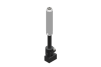 GIMATIC VACUUM NON-ROTATIVE SUSPENSION WITH ANGULAR COUPLING AND SMOOTH BODY, DIAMETER 10 MM, STROKE 25 MM, M5