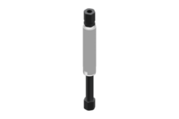 GIMATIC VACUUM NON-ROTATIVE SUSPENSION WITH SMOOTH BODY, DIAMETER 10 MM, STROKE 25 MM, M5