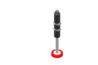 GIMATIC VACUUM SPRING ROD WITH M14X1.5 THREADED BODY, STROKE 25 MM, TPU PAD, 2 NUTS
