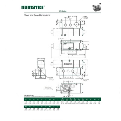 072SS43DK000030 NUMATICS/AVENTICS SOLENOID VALVE/BASE 075 SERIES 4/2 DETENT 120VAC 1/4" NPT, SC