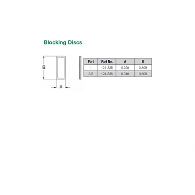 124-335 NUMATICS/AVENTICS BLOCKING DISC 2002 SERIES PORT 1