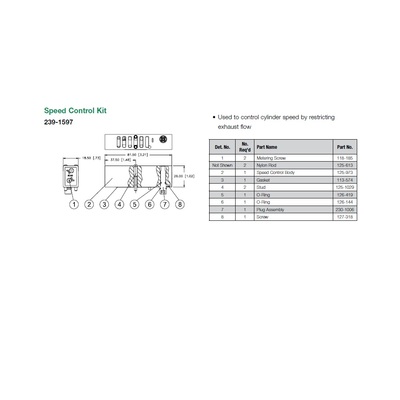 239-1597 NUMATICS/AVENTICS SANDWICH SPEED CONTROL 2005 SERIES W/PLUG