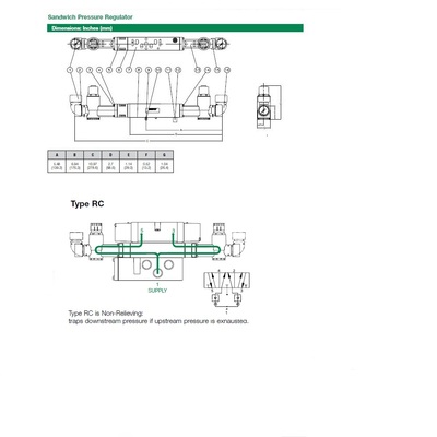 122RC100J000000 NUMATICS/AVENTICS SANDWICH REGULATOR 2012 SERIES DUAL PR/NRC 10-130PSI
