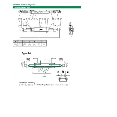 122RQ100J000000 NUMATICS/AVENTICS SANDWICH REGULATOR 2012 SERIES DUAL PR/RC 10-130PSI
