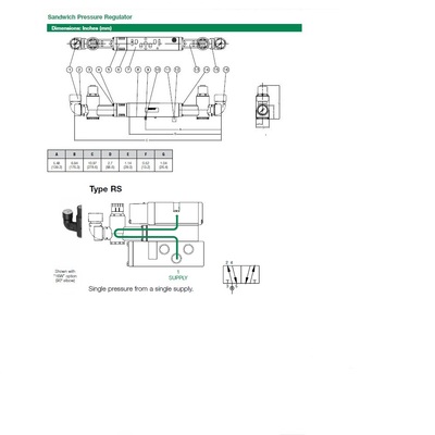 122ES300J016W00 NUMATICS/AVENTICS SANDWICH REGULATOR 2012 SERIES SGL PR, 0.2 - 2 BAR TFG