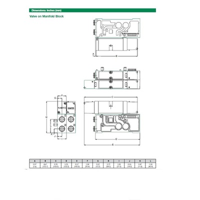 122BA4Z2MN00061 NUMATICS/AVENTICS SOL-PILOT VALVE/MANIFOLD 2012 SERIES 4/2 SPR RTN 24VDC 1/4" NPT, DZB