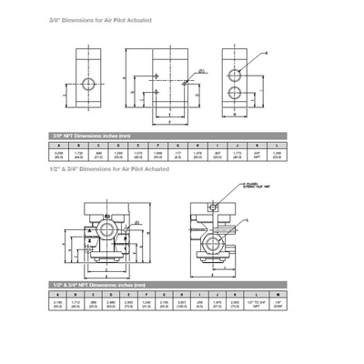 8227A2NP5014A00 NUMATICS/AVENTICS AIR PILOTED POPPET VALVE 227 SERIES 3/2 NC 3/4" NPT , EXT PILOT