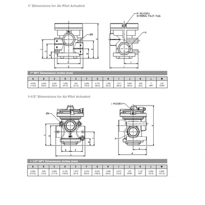 G227A1GP6014A00 NUMATICS/AVENTICS AIR PILOTED POPPET VALVE 227 SERIES 2/2 NC 1" G , EXT PILOT