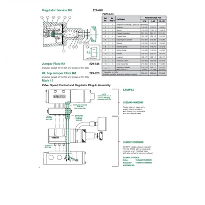 115-211 NUMATICS/AVENTICS SANDWICH REGULATOR PART MK15 SERIES 3-30PSI SPRING