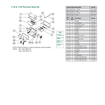256-617 NUMATICS/AVENTICS MANIFOLD PART 2012 SERIES TERMINAL STRIP BOARD