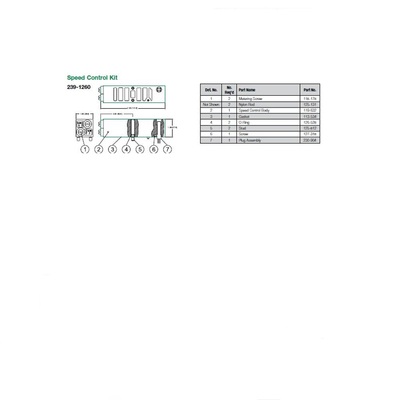 239-1260 NUMATICS/AVENTICS SANDWICH SPEED CONTROL 2012 SERIES W/PLUG