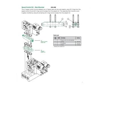 239-209 NUMATICS/AVENTICS SANDWICH SPEED CONTROL L2 SERIES NO PLUG