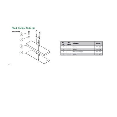239-2218 NUMATICS/AVENTICS BLANK PLATE 2035 SERIES