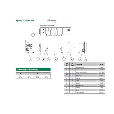 239-2223 NUMATICS/AVENTICS SANDWICH SPEED CONTROL 2035 SERIES W/PLUG