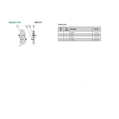 239-311 NUMATICS/AVENTICS MANIFOLD PART L1 SERIES MOUNTING KIT