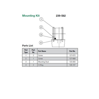 239-582 NUMATICS/AVENTICS MANIFOLD PART L01 SERIES MOUNTING KIT