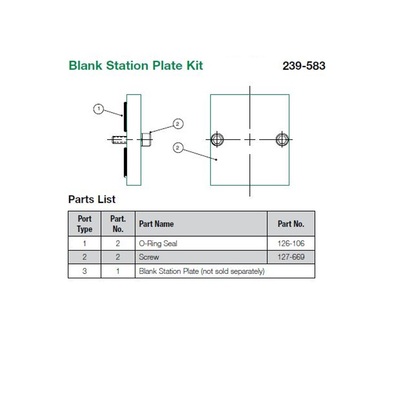 239-583 NUMATICS/AVENTICS BLANK PLATE L01 SERIES