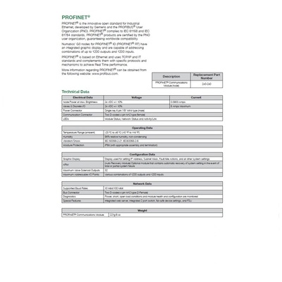 240-240 NUMATICS/AVENTICS MANIFOLD PART G3 PROFINET NODE
