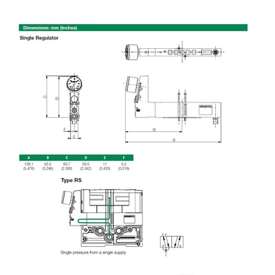 R501ARS51JA0010 NUMATICS/AVENTICS SANDWICH REGULATOR 501 SERIES SGL PR 10-115PSI (PTY)