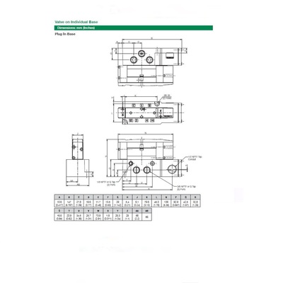 8503AA3A3MA0020 NUMATICS/AVENTICS VALVE BASE 503 SERIES 3/8" NPT SIDE PORTS (3A)