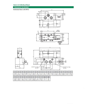8503AA3A3M56Y20 NUMATICS/AVENTICS VALVE BASE 503 SERIES 3/8" NPT SIDE PORTS (3A), 56Y OPT