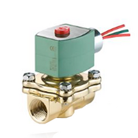 ASCO BRASS PROCESS SOLENOID VALVE 8210 SERIES 2/2 NC SPR RTN 110VAC, 0.88CV, 1/4" NPT