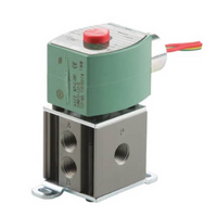 ASCO AIR ONLY PROCESS VALVES 8340 SERIES 4/2 INLINE, 110VAC, 0.1 CV, 1/4" NPT