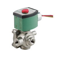 ASCO STAINLESS STEEL PROCESS SOLENOID VALVE 8342 SERIES 4/2 INLINE, 120VAC, 0.7CV, 1/4" NPT