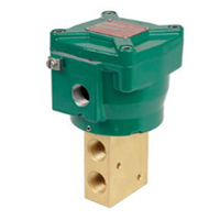 ASCO BRASS PROCESS SOLENOID VALVE 8327 SERIES 3/2 UNIVERSAL, 120VAC, 0.49CV, 1/4" NPT, EXPLOSION PROOF