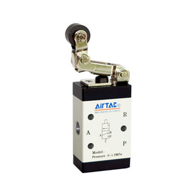 AIRTAC MANUAL VALVES, M3 SERIES ROLLER W/RETRUN TYPE 3 WAY 2 POSITION N.C, M5 PORTS