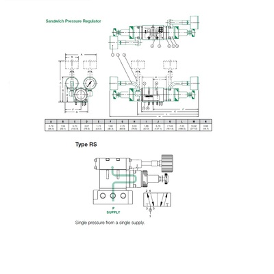 152RS100J016W00 NUMATICS/AVENTICS SANDWICH REGULATOR MK15 SERIES SGL PR 10-130PSI, TFG