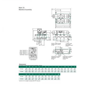 553BA415MT14X61 NUMATICS/AVENTICS SOL-PILOT VALVE/MANIFOLD MK 55 SERIES 4/2 SPR RTN 24VDC 3/8" NPT, EXT PILOT