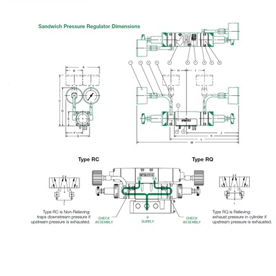 081RC100J000000 NUMATICS/AVENTICS SANDWICH REGULATOR MK8 SERIES DUAL PR/NRC 10-130PSI