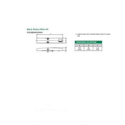 P503AB428359001 NUMATICS/AVENTICS BLANK PLATE 503 SERIES