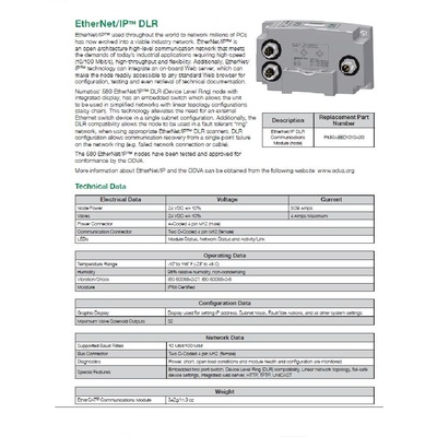 P580AEED1010A00 NUMATICS/AVENTICS MANIFOLD PART 580 SERIES ETHERNT/IP DLR NODE