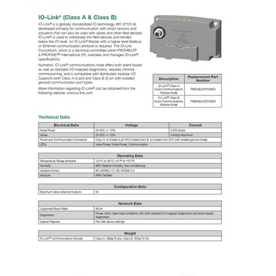 P580AELM1010A00 NUMATICS/AVENTICS MANIFOLD PART 580 I/O LINK 4 PIN M12 (503/501)