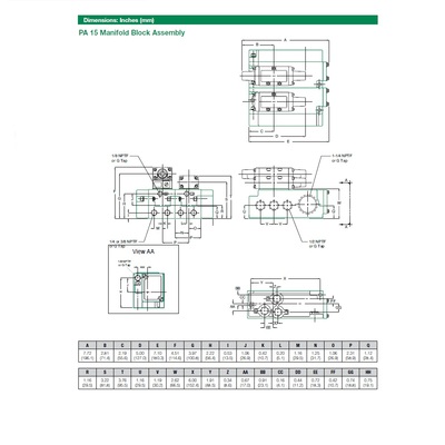 153JJ415O000000 NUMATICS/AVENTICS AIR-PILOT VALVE/MANIFOLD MK15 SERIES 4/2 DETENT, HW, 3/8" NPT