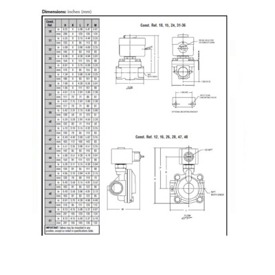 8210G089 24/DC ASCO STAINLESS STEEL SOLENOID VALVE 8210 SERIES 2/2 NC SPR RTN 24VDC, 13CV, 1" NPT