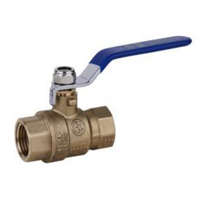 MIDWEST BRASS BALL VALVE 1" NPT FEMALE, FULL PORT, LEVER HANDLE, 600PSI