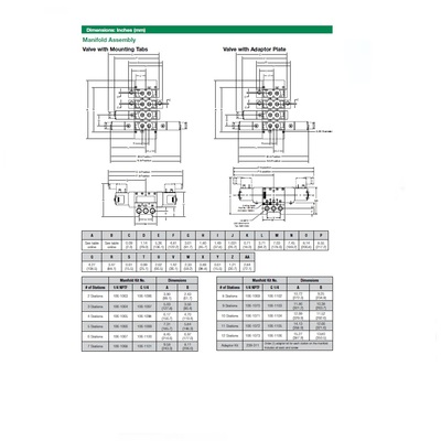 106-1066 NUMATICS/AVENTICS MANIFOLD L1 SERIES 5 STATION 1/4" NPT