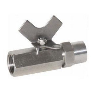 MIDWEST STAINLESS STEEL MINI BALL VALVE 1/4" NPT FEMALE, LOCK T HANDLE, 1000PSI