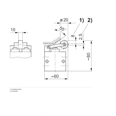 0820401013 NUMATICS/AVENTICS MECHANICAL VALVE AP SERIES 4/2 SPR RTN 1/4" NPT (ROLLER LEVER)